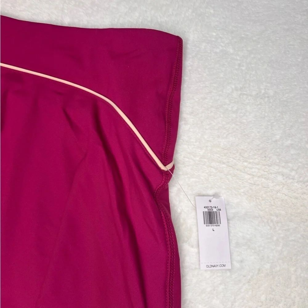 Old Navy High-Waisted PowerSoft Skort Size L NEW Magenta